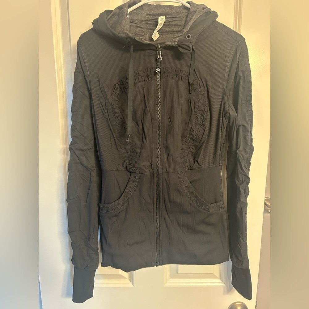 lululemon athletica Black Zip-Up Hooded Jacket